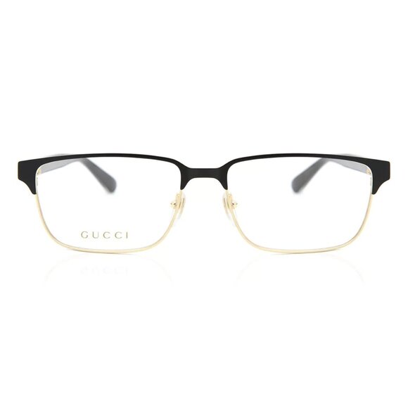 NEW GUCCI EYEGLASSES, BLACK MEN RECTANGLE EYEWEAR GUCCI GG0383O 004 - Picture 2 of 3